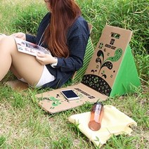 등받이 종이의자 A 휴대용의자 캠핑의자 나들이의자 야외의자