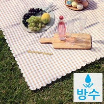 브라운체크 양면방수 돗자리 피크닉매트 피크닉돗자리, 방수피크닉매트(브라운체크)
