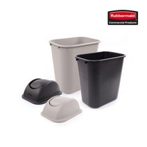 [러버메이드]다용도 소프트 휴지통 중 27L+전용뚜껑, 색상선택:블랙, 단품