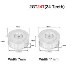 타이밍풀리 24 개 톱니 2gt 밍 풀리 보어 4mm 10mm 폭 2GT 동기 벨트 AF 1, 05 Bore 8mm_02 11mm