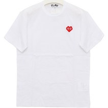 [꼼데가르송] 국내배송) P1T322 WHITE 레드하트 티셔츠