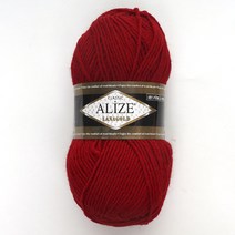삼남뜨개실 알리제 라나골드 뜨개실 대바늘실 의류실 목도리실 겨울실 울실, LANAGOLD, 03 레드 56