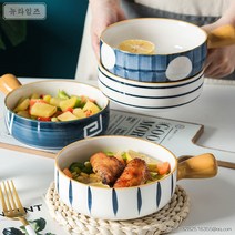 밥그릇 냉면/라면 국그릇 북유럽 도자기 면기 우동기 덮밥 우동 4P/2P세트 커플식기 홈세트 도자기, A+B+C+D