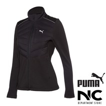 푸마 윈드 어택 패딩 자켓 여성 점퍼 라인 심플 로고 우먼 운동복 트레이닝 WIND ATTACK PADDING JKT W 93205801(블랙) 바람막이