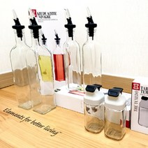 사각 오일병 양념병 2개세트 250ML 500ML 유리 밀봉 밀폐 참기름 오일 시노글라스 2022년형, 오일병 500ml 2P