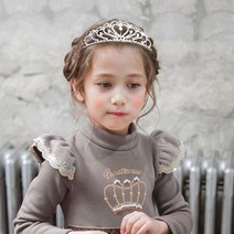 헤어 액세서리 왕관 소녀 유아연극소품 금왕관, 단일사이즈, 신데렐라