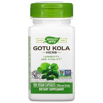 네이쳐스웨이 Gotu Kola Herb 475 mg 100 Vegan Capsules