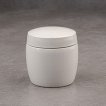 [성연티세라] 백자 원통형 스쿠류 뚜껑 단지 (500g) 꿀단지 경옥고단지 소금단지 고추장항아리