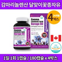 여성 보라지 오일 유 감마리놀렌산 보라지꽃 종자유 BORAGE OIL 지엘에이 오메가6 60대 여성 선물 영양제 식약처 인증, 4박스
