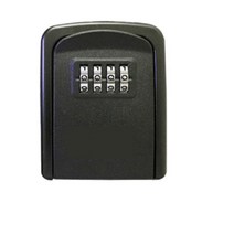 금고 부품 잠금 자물쇠 휴대용 가정용 mini 4 password key safe box 벽 장착형 보안 도난 방지 야외 실내 홈 보안 키 safe lock storage, 협력사, 검은 색