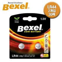 벡셀 코인셀 LR44 알카라인 버튼건전지 2개입 X 20팩 / 시계 전자책 리모컨 계산기
