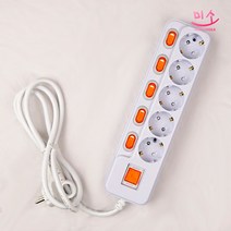 현대일렉트릭 국내 개별 스위치 멀티탭 멀티코드 16A 2구 3구 4구 5구 6구 방수방진, 3M, 1개