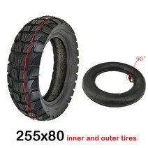 전동킥보드 전기스쿠터 80/65-6 타이어 Speedual Grace 10 Zero Kugoo M4 Pro 10x3 인치 오프로드 내부 외, 21 1 set 255X80 B