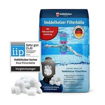 어댑터 삼각대 Veddelholzer 320g 25kg 용량 모래/석영 모래 필터용 수영장 필터 볼 독일산 액세서리 시스템용 클리너 응집제 절약 바닷물에 적합, 320.0그램