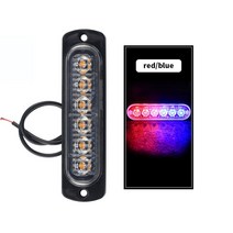 12-24V 비상 경보 스트로브 트럭 사이드 마커 스트로보 스코프 깜박이 앰버 LED 경고등 바 자동차 및 차량용 경찰 플래시, [04] 1pcs Red Blue, 04 1pcs Red Blue, 04 1pcs Red Blue