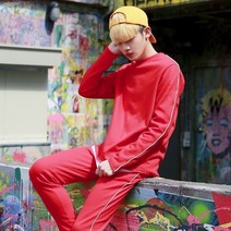 키작은남자 키작은남자 파이핑 라인 티셔츠