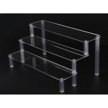 3단 조립식 계단형 아크릴 진열대 소품 전시대 정리대