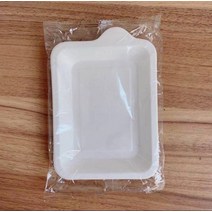 일회용식기 일회용 종이접시 정사각형종이 패들 접시 사각 100세트 5개 개별표장, T14-트 긴귀 네모모양 100꾸러미