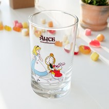 모애 레트로감성 홈카페 디자인 이상한 나라의 앨리스A 유리컵