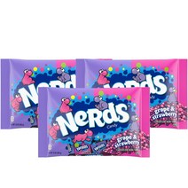 너드 포도 딸기 캔디 12온스 12팩 Nerds Grape Strawberry Candy, 3팩