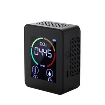 복합가스측정기 2.8 인치 LCD CO2 농도 시험기 이산화탄소 검출기 및 대기 질 모니터, 02 Black