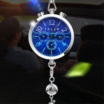 메탈 차량용 룸미러 걸이형 시계 방향제 탈취 향기로운 팬던트 방향제차량용 카디퓨져, 레몬라벤더 10ml