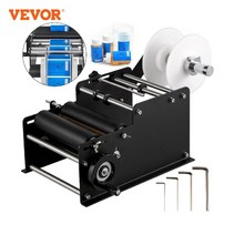 가격표라벨기 네임 프린터 미니 vevor mt - 30 반자동 병 라벨링 기계 플라스틱 유리 금속용 라운드가 있는 전기 adhensive 애플리케이터, 없음