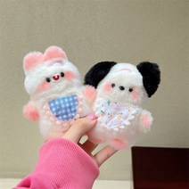 자영이꺼 귀여운 볼빨간 깡총이 댕댕이 에어팟 털 커플 케이스, 에어팟 프로