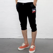 여자친9 [당일발송] 남성용 삼색 컬러 자수(S~2XL) 7부 트레이닝 팬츠-7칼라