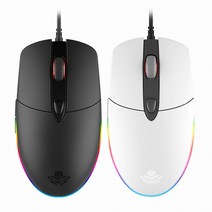 ABKO HACKER A200 3327 RGB 게이밍 마우스 (화이트), 화이트