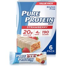 퓨어프로틴 딸기 그릭 요거트 맛 단백질 바 6개입, 용량, 10개입