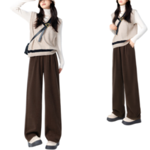 MS HOME 여성 코듀로이 와이드 팬츠 봄가을 기모 바지