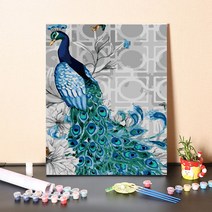 urkoteer DIY 세계 명화 그리기 세트 40 x 50 cm 피포페인팅 꽃 해바라기 풍경화/원목 액작, 공작-08-FJ3169