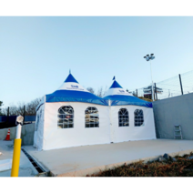 [미승텐트] 몽골텐트 2m x 3m (벽면별도) 몽골천막 행사용천막 이동식천막 그늘막천막, 갈백색