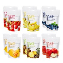 TROO 동결건조 과일칩 12봉 묶음 상품(딸기 블루베리 사과 바나나 파인애플 망고), 1세트