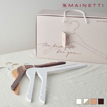 메이네티 원목 옷걸이 기프트세트 (옷걸이 10P+기프트카드+박스 SET) 38cm, Walnut
