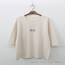 oshu / 여성 아기자기한 자수가 부담스럽지 않은 기본 반팔티