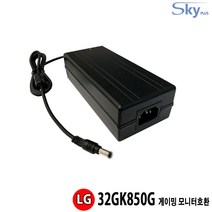 LG 32GK850G 게이밍 모니터호환 19V 6.32A 국산 어댑터, 어댑터 + AC 각코드 1.0m