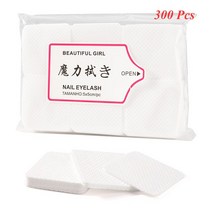 젤네일제거 리무버 300 Pcs 린트 프리 코튼 와이프 네일 젤 팁 매니큐어 클리너 종이 패드 폴란드어 청소 도구, [03] 300 Pcs White