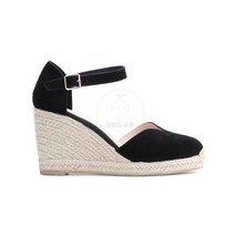 2021 5-9cm Sandalias Mujer 프로모션 정품 발목 랩 샌들 Sapatos Mulher 웨지 힐 신발 클로즈드 토 웨지 여성용