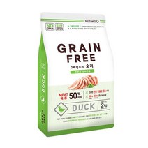 네츄럴오 전연령 오리 그레인프리 반려견 사료, 2kg, 2개