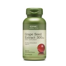 GNC 그레이프 씨드 추출물 300mg 캡슐 무설탕 글루텐 프리, 100정, 2개