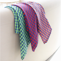 비비드체크 티테이블커버(4color)미니식탁보 65x65, 오렌지, S 65x65cm