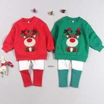 유아 크리스마스옷 루돌프맨투맨 기모레깅스 아기 키즈 겨울옷