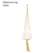 꽃 식물 화분 빈티지 M 밧줄 공장 옷 이 냄비 홀더 수제 니 로프 벽 미술 127EA5, 02 Without iron ring