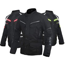 ALPHA CYCLE GEAR ACG 어드벤처 오토바이 재킷 남성용 투어링 CE 보호대 방수 사계절용 바이커 라이딩 블랙 100 M, Small, Black/Red