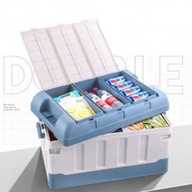 다세코 접이식 폴딩박스 뚜껑형 트렁크정리함 캠핑용 수납박스 공간정리 리빙박스, 75L-레드_방수포75L