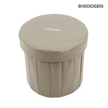 아이두젠 캠핑용 이동식 간이 화장실 접이식 PU 토일렛박스, 베이지