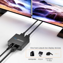 HDMI분배기 확장 듀얼 젠더 동시출력 HDMI 호환 분배기 1x2 스위처 포트 자동 pc HDTV DVD HDPS3 용 3D 풀, 03 US Plug