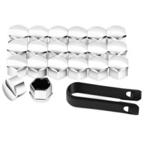 휠 너트 호환 17mm 자동차 휠 너트 캡 보호 커버 현대 아반떼 포터 그랜저 소나타 산타페 i30 HB20 솔라리, 05 은